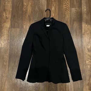 Les Copains Midnight Black Blazer Office Siren Body Contour Grunge WhimsiGoth